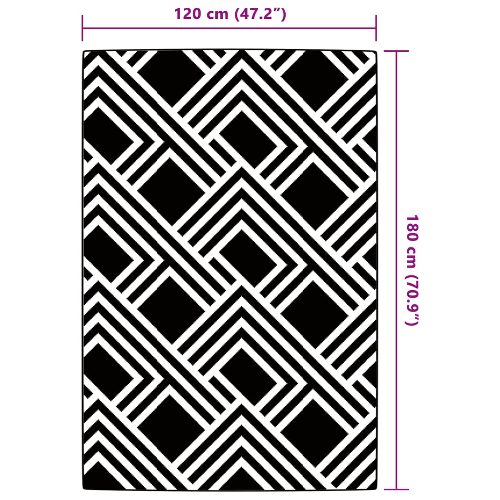 Outdoor Carpet ARAKIL Grey 120x180 cm PP