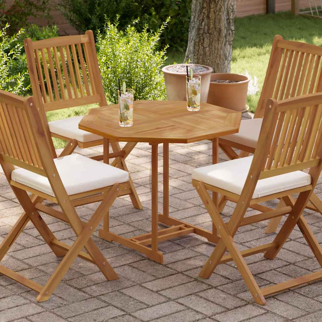 Table Top 80x80x2.5 cm Octagonal Solid Wood Teak