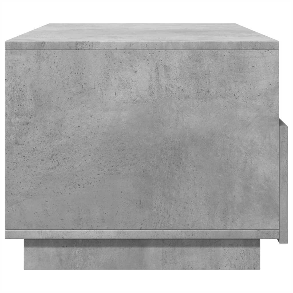 Coffee Table with LED Lights Concrete Grey 90x49x40 cm