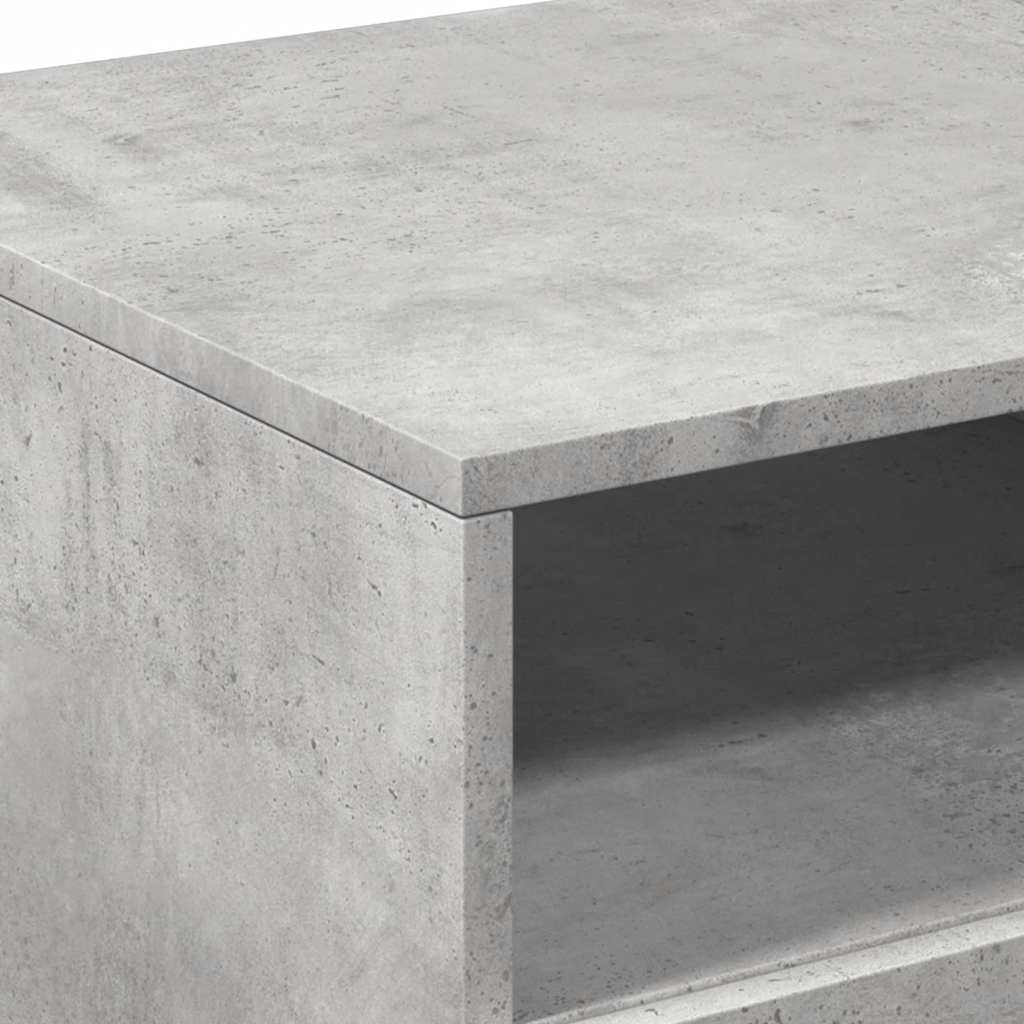 Coffee Table with LED Lights Concrete Grey 90x49x40 cm