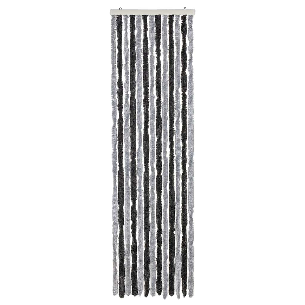 Fly Curtain Grey and Black 56x185 cm Chenille