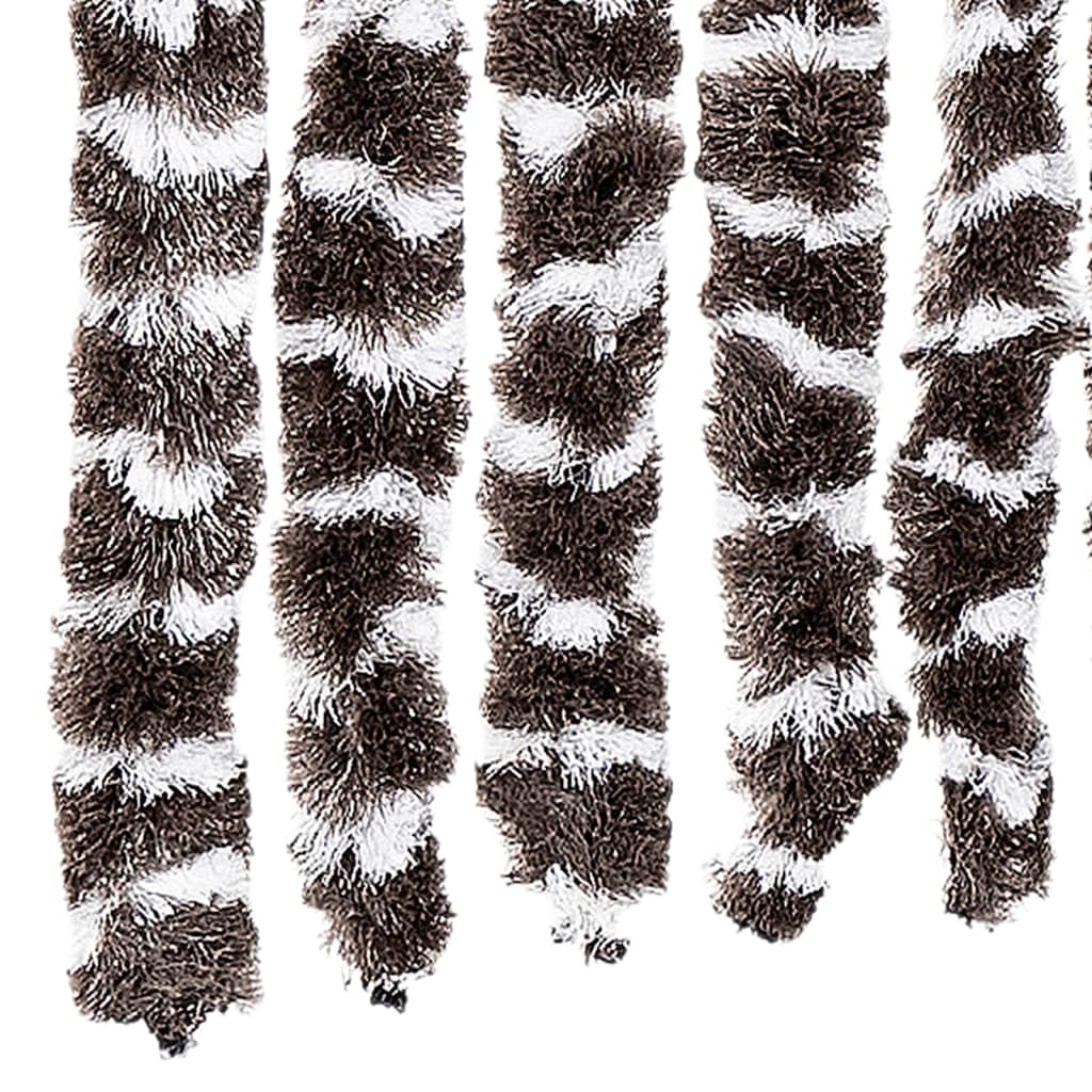 Fly Curtain Brown and White 100x200 cm Chenille