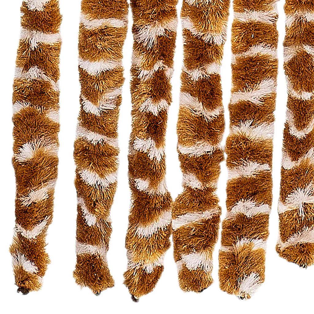 Fly Curtain Ochre and White 90x200 cm Chenille