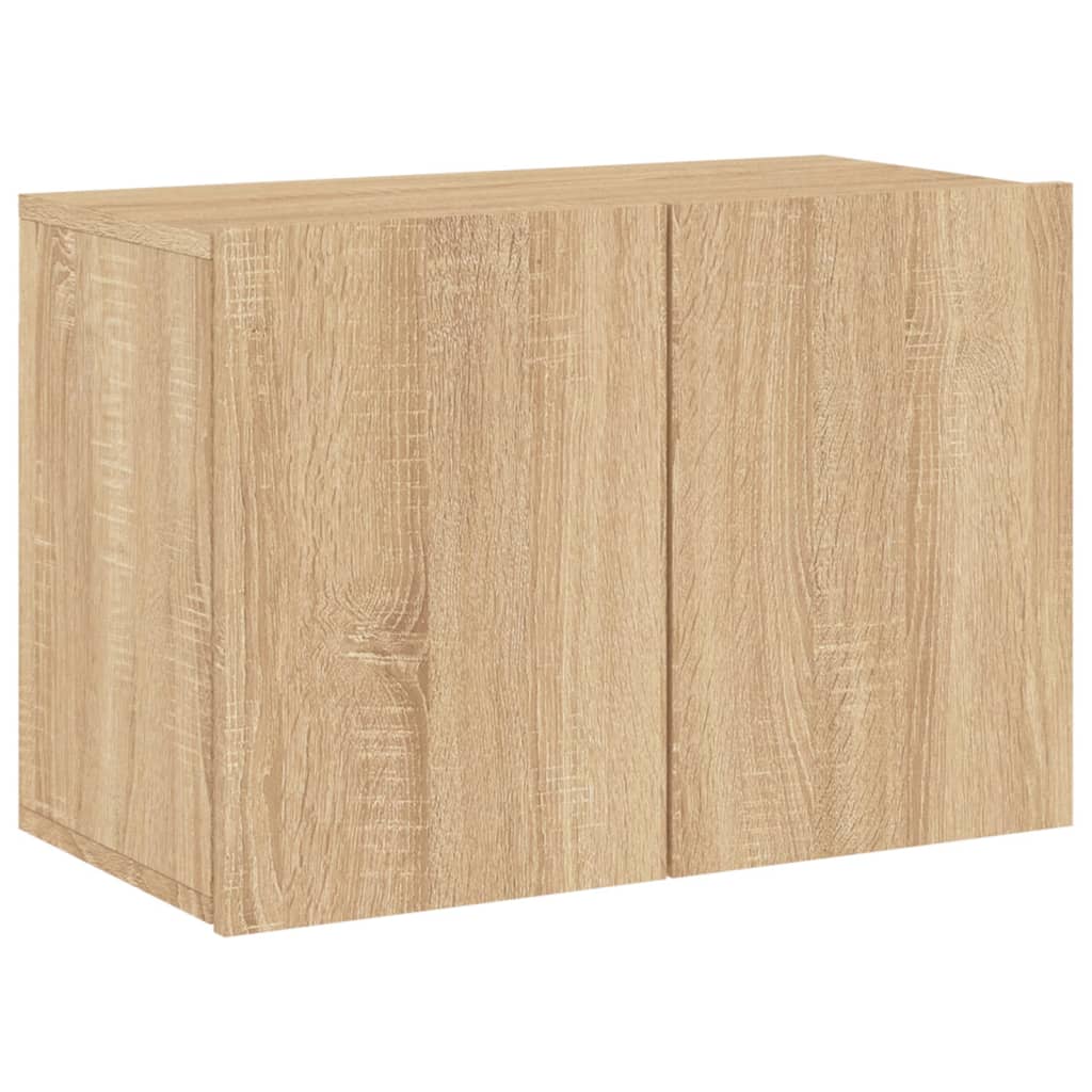 TV Wall Unit | Sonoma Oak | Engineered Wood | Large | TV Wall Unit