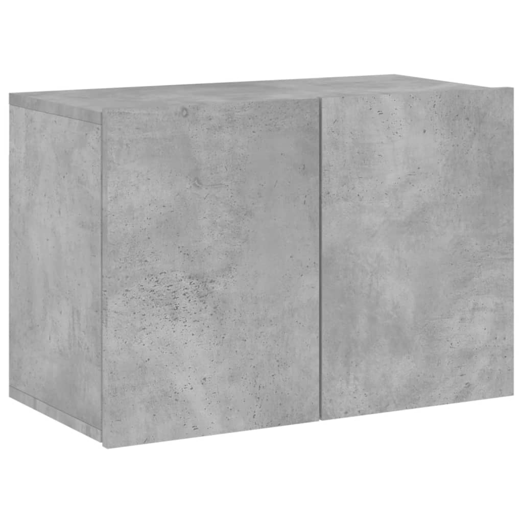 TV Wall Unit | Concrete Grey | Engineered Wood | Medium | TV Wall Unit