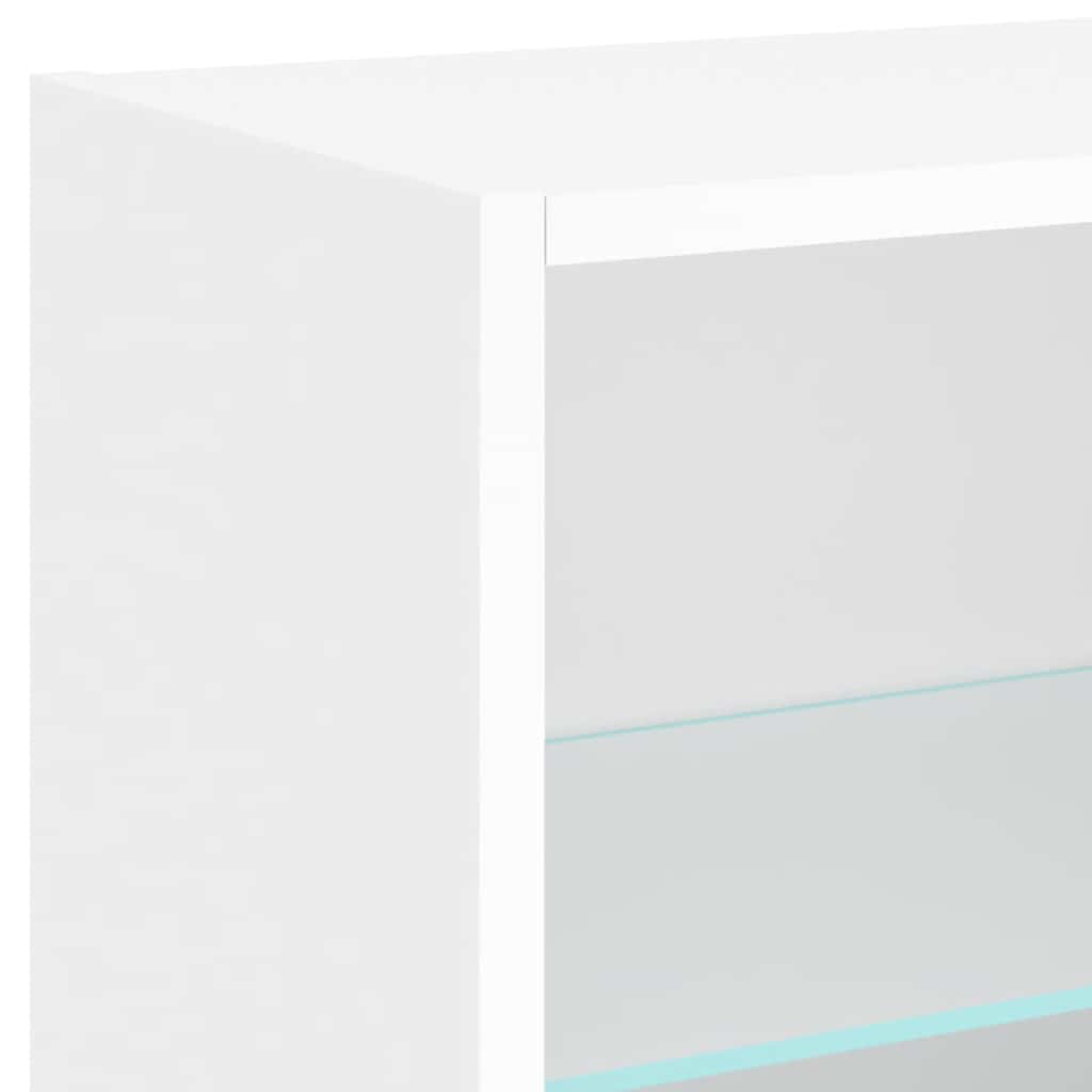 5 Piece TV Wall Units with LED White Engineered Wood