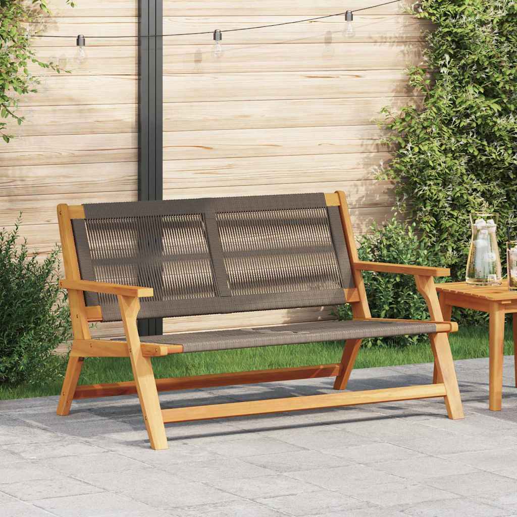 Garden Relax Bench Grey Solid Acacia Wood