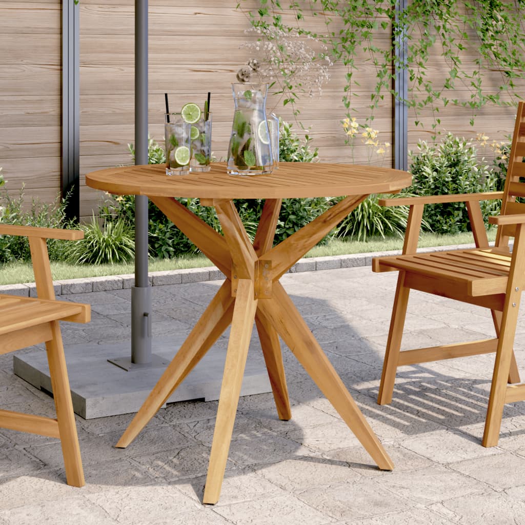 Garden Table Round Ø85x75 cm Solid Wood Acacia