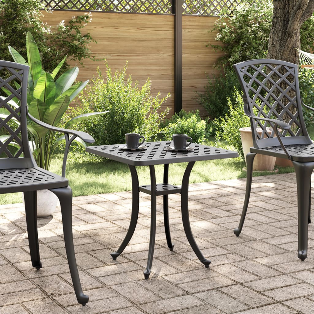 Garden Table | Black | Cast Aluminium | Medium |  Durable  | Garden Table