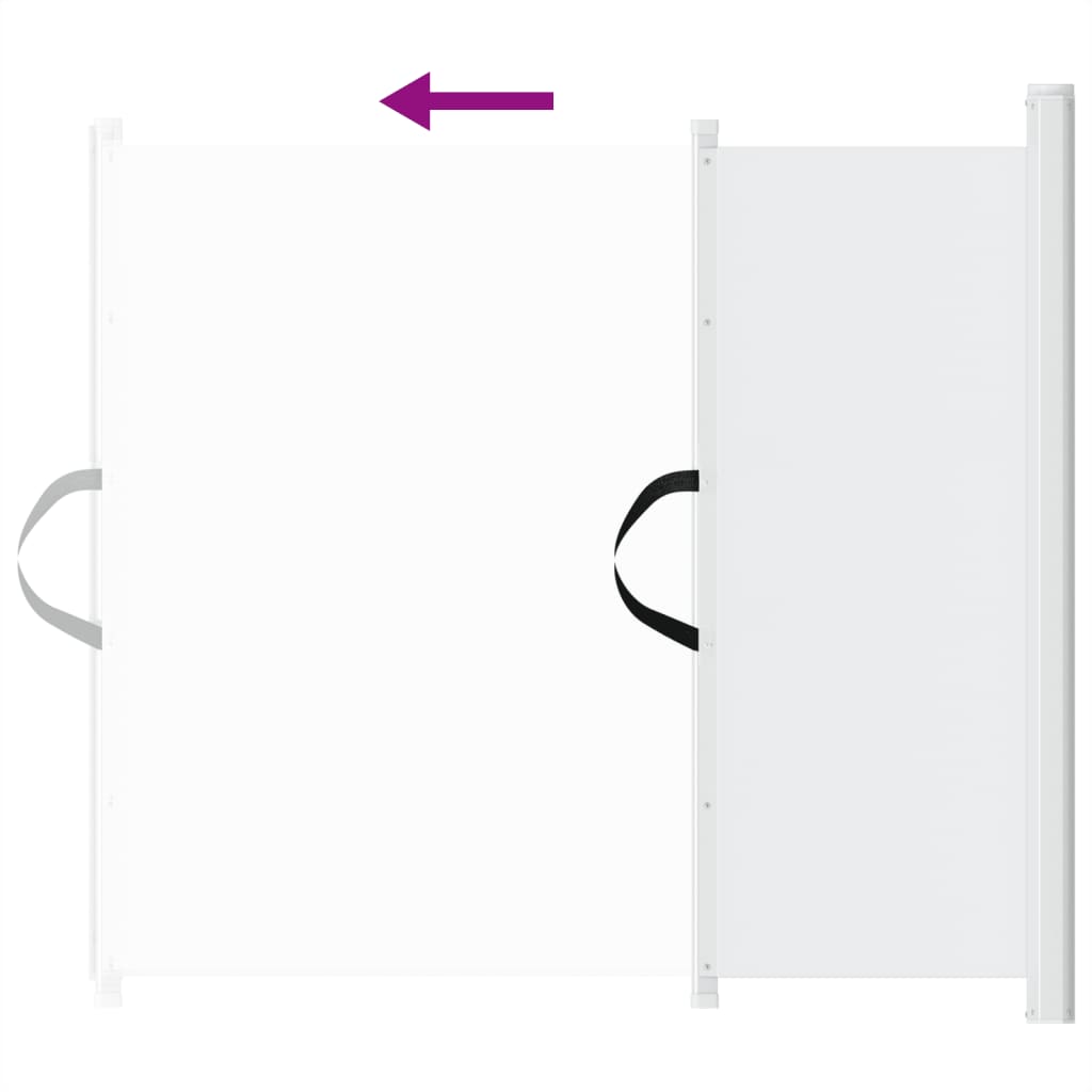 Retractable Pet Gate White 82,5x125 cm