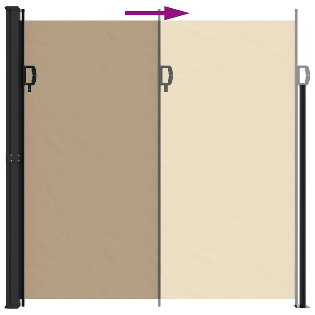 Retractable Side Awning Beige 200x300 cm