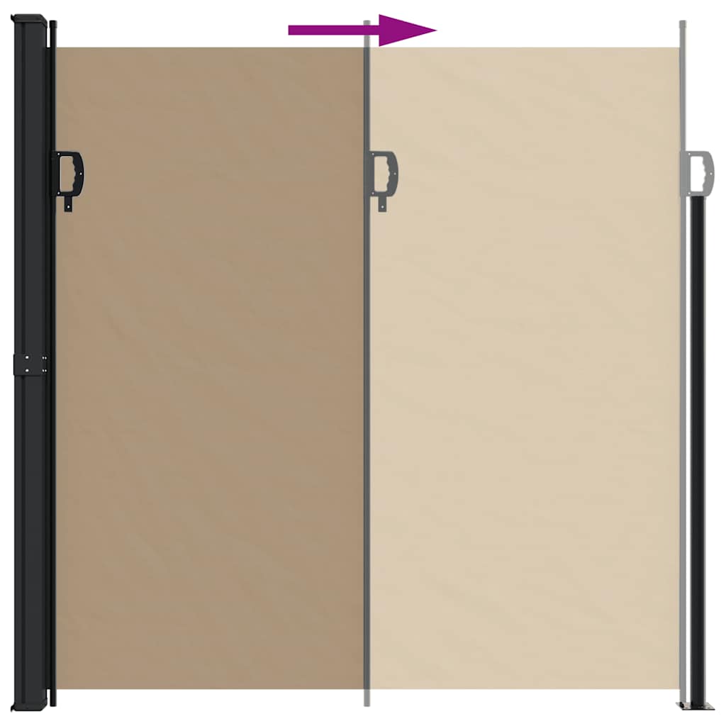 Retractable Side Awning Taupe 200x300 cm