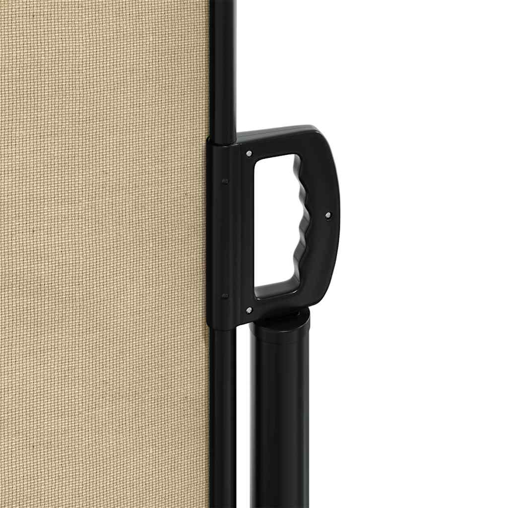 Retractable Side Awning Beige 100x500 cm