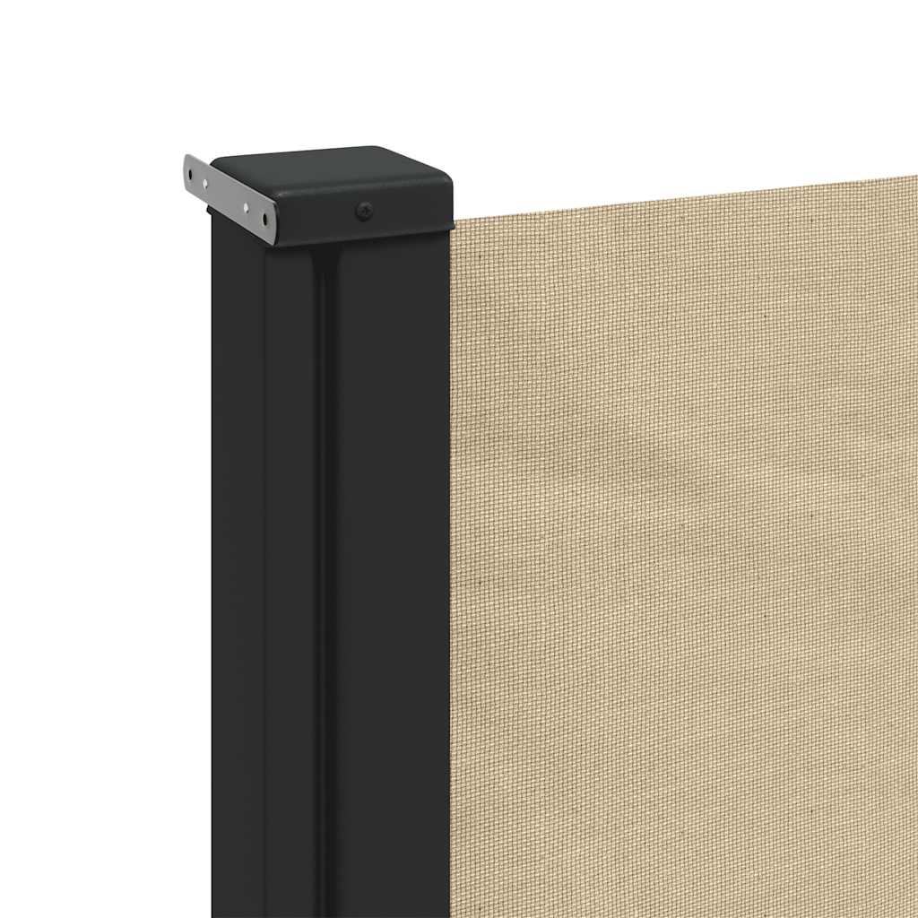 Retractable Side Awning Beige 140x500 cm