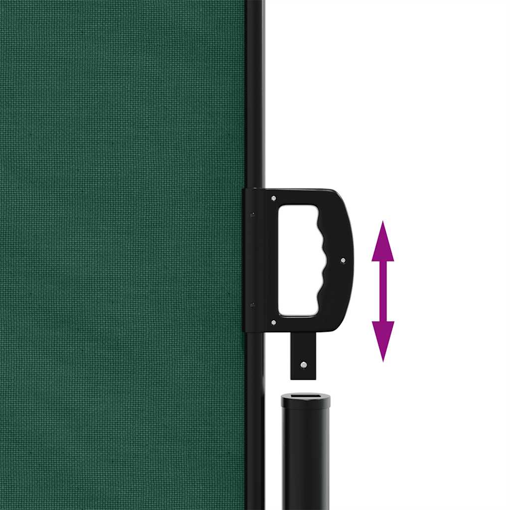 Retractable Side Awning Dark Green 160x500 cm