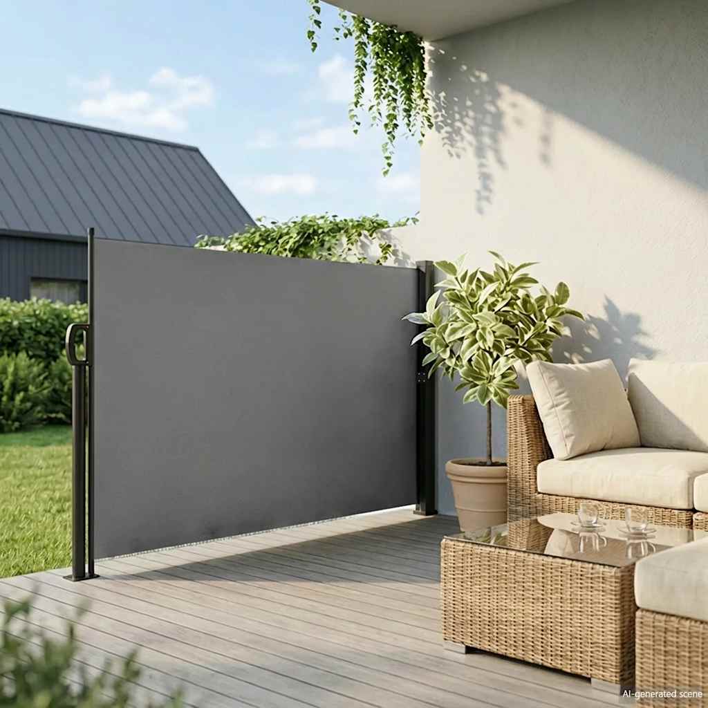 Retractable Side Awning Anthracite 160x500 cm