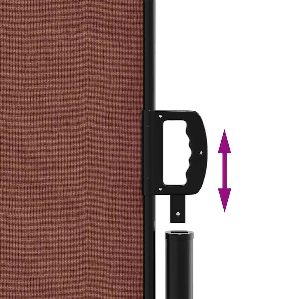 Retractable Side Awning Brown 200x500 cm