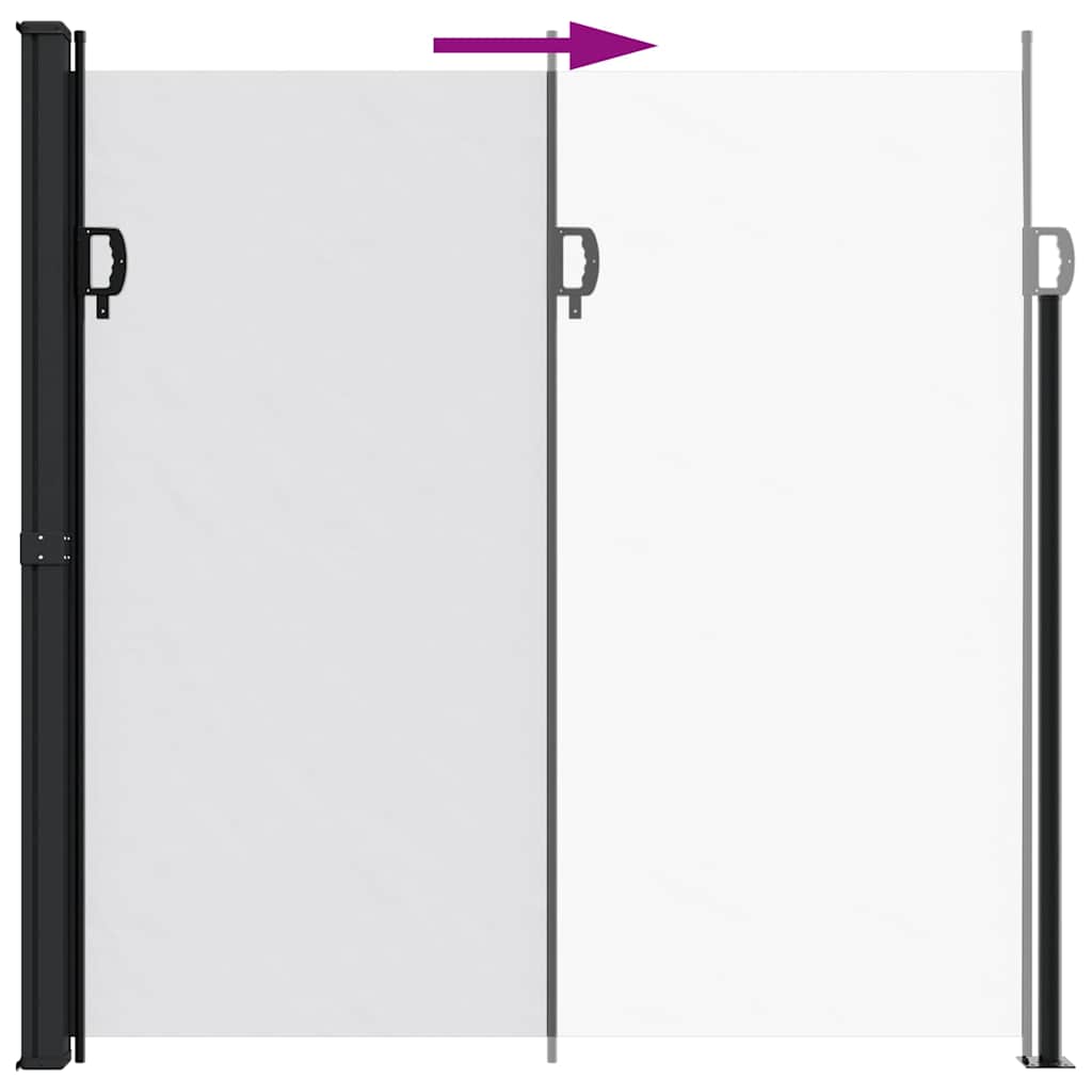 Retractable Side Awning White 200x500 cm