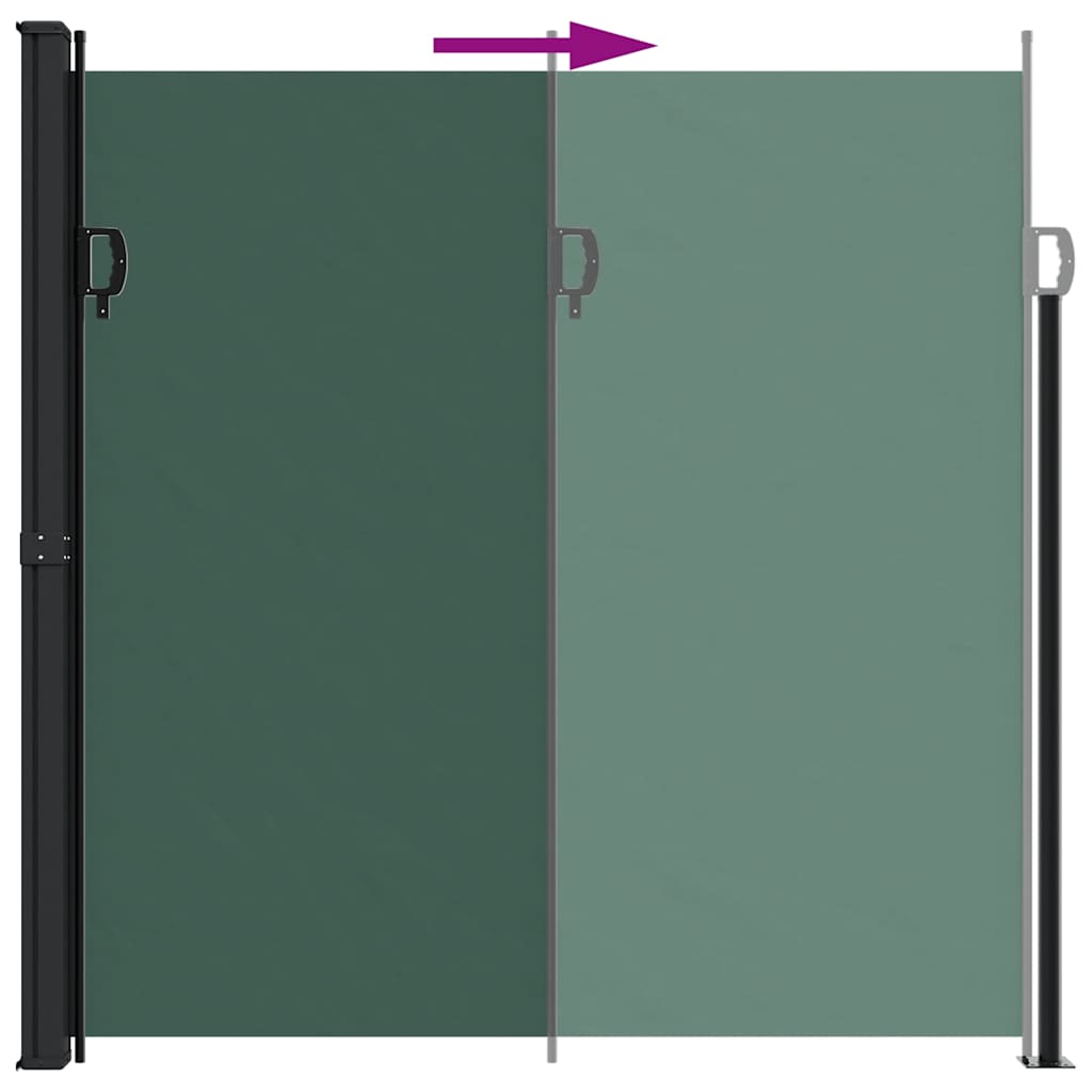 Retractable Side Awning Dark Green 200x500 cm