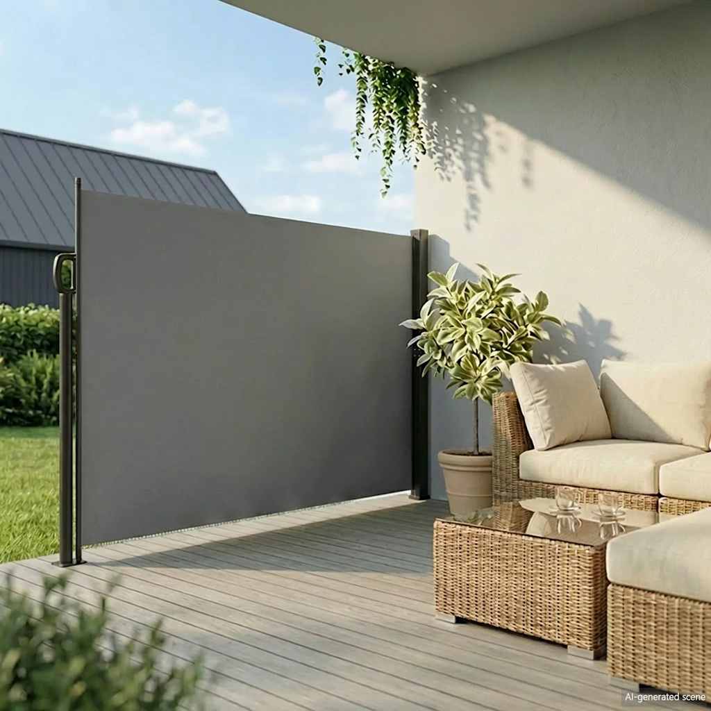 Retractable Side Awning Anthracite 200x500 cm