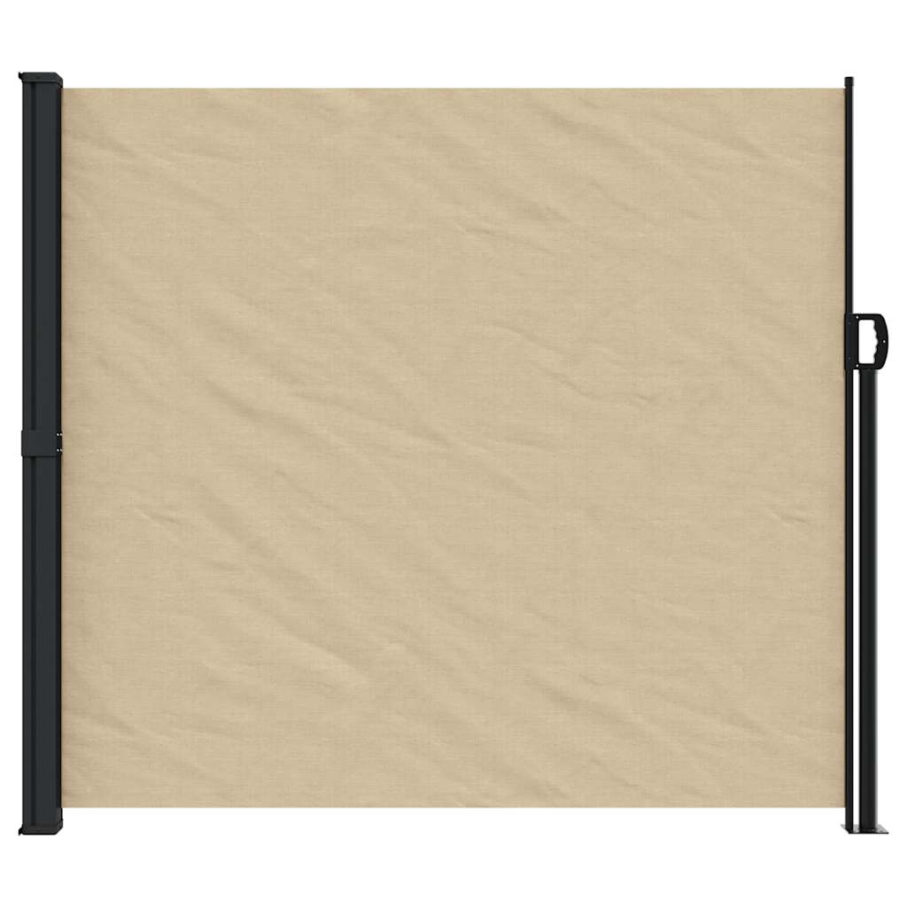 Retractable Side Awning Beige 180x600 cm
