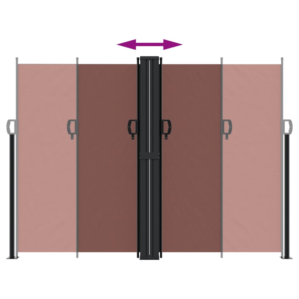 Retractable Side Awning Brown 180x600 cm