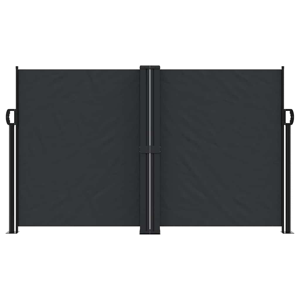 Retractable Side Awning Black 140x1000 cm
