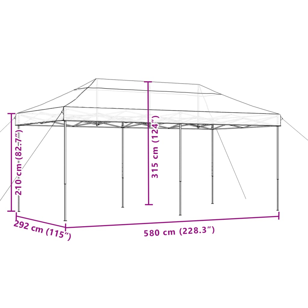 Party Tent Orange with Blue Frame Oxford Fabric