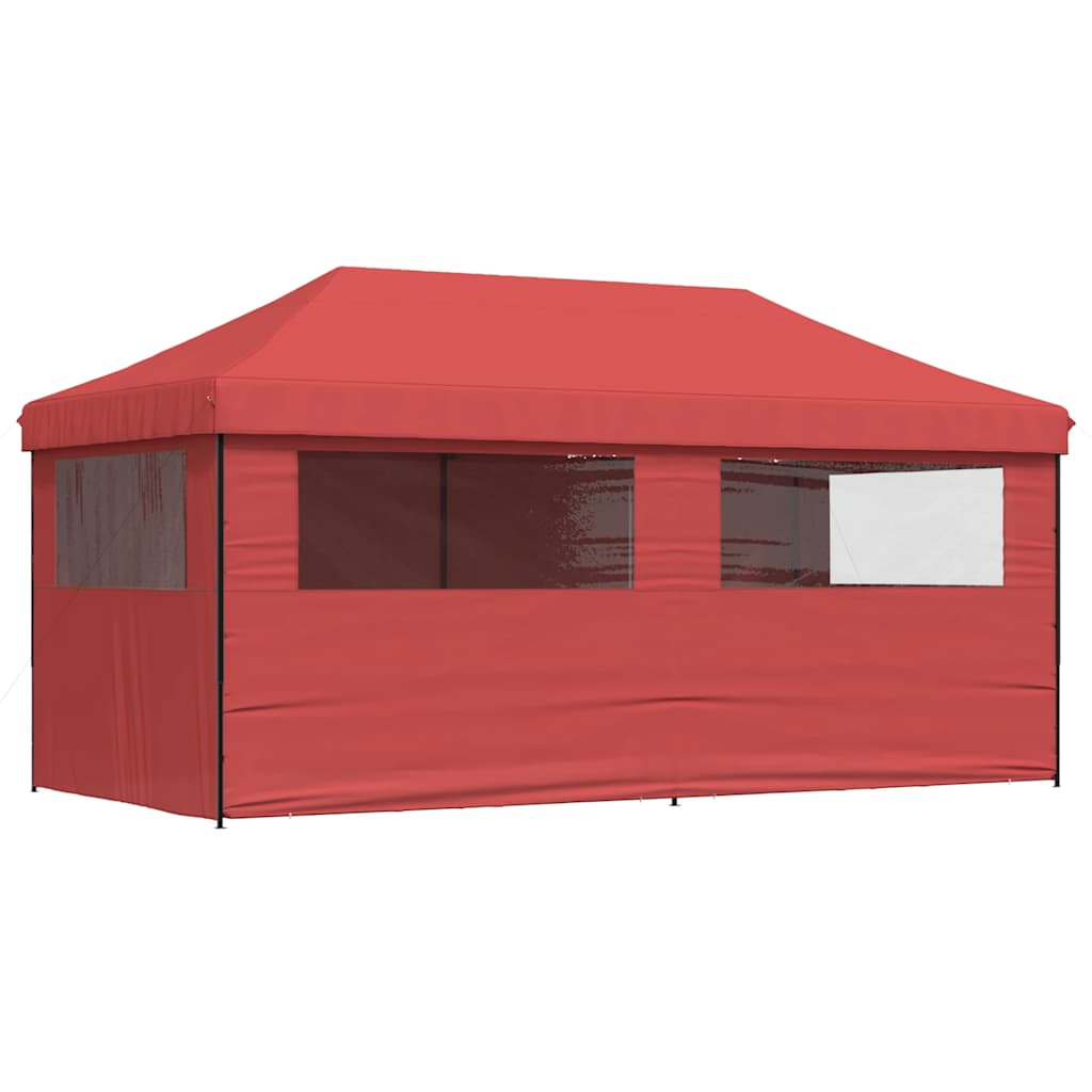 Party Tent Burgundy with Black Frame Oxford Fabric