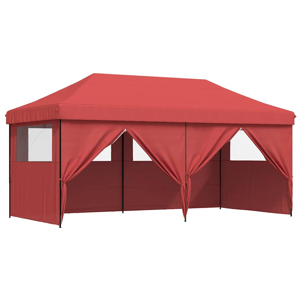 Party Tent Burgundy with Black Frame Oxford Fabric