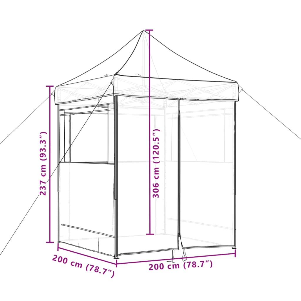 Party Tent Taupe Oxford Fabric