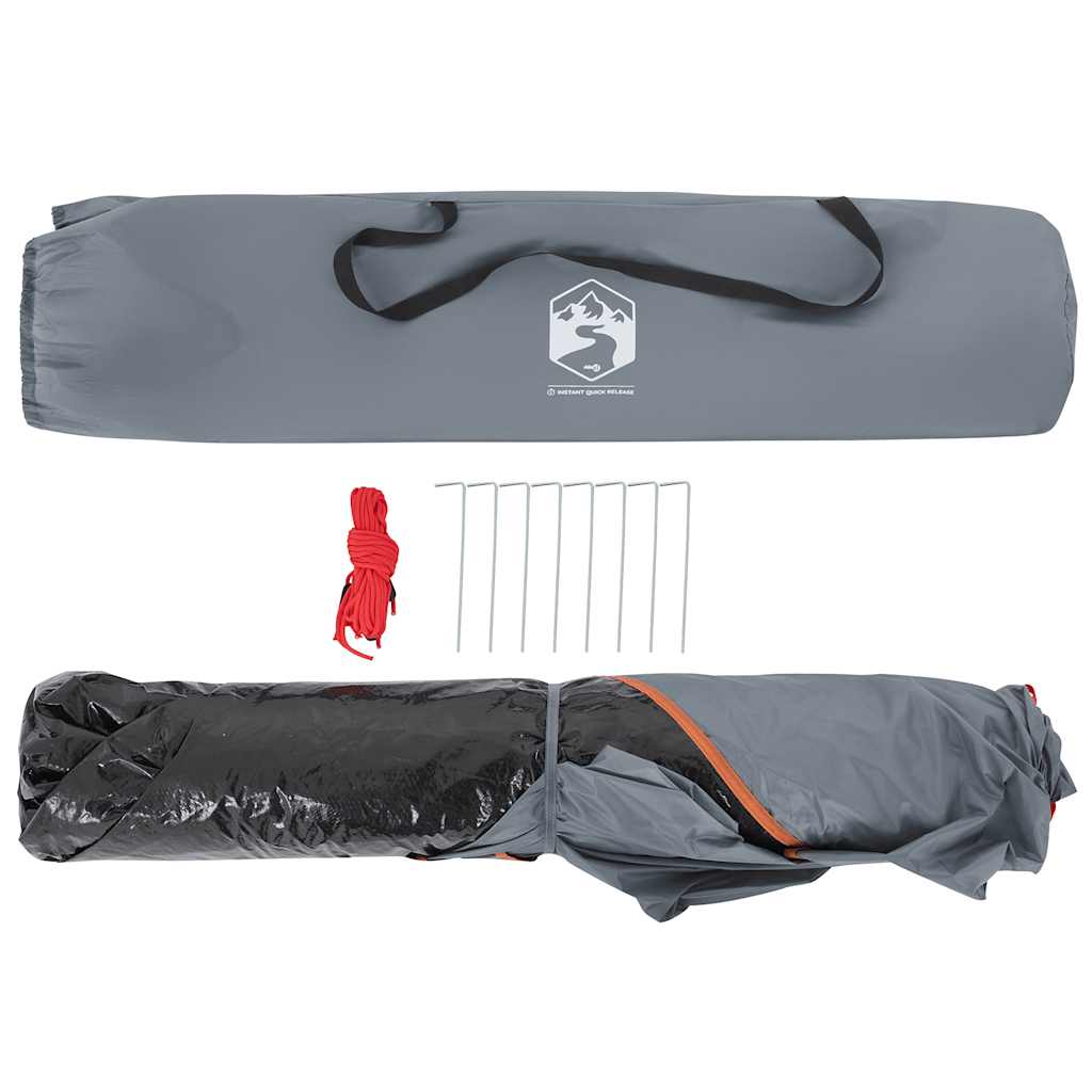 Camping Tent 5-Person Grey and Orange Quick Release
