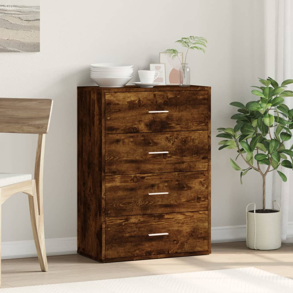 Sideboard Smoked Oak 60x31x84 cm Engineered Wood