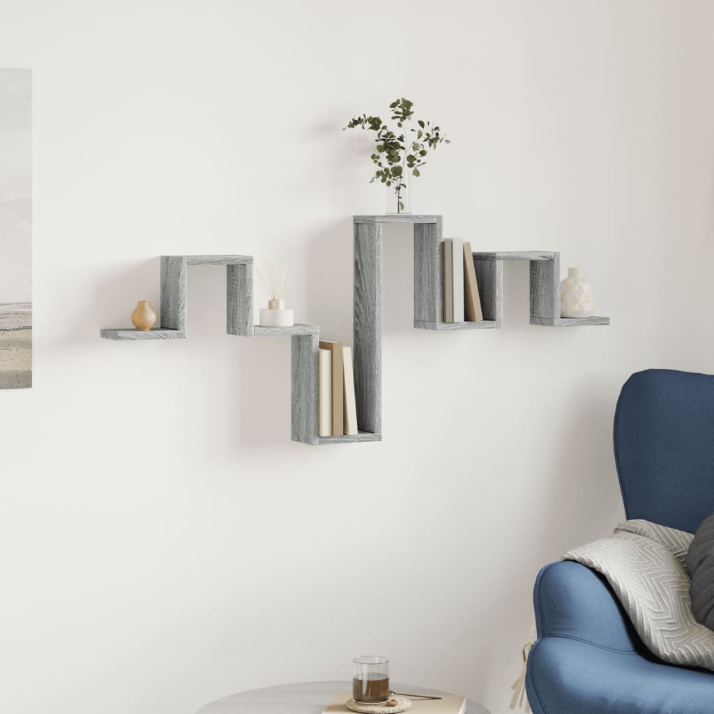Wall Shelf Grey Sonoma 104.5x10x43 cm Engineered Wood