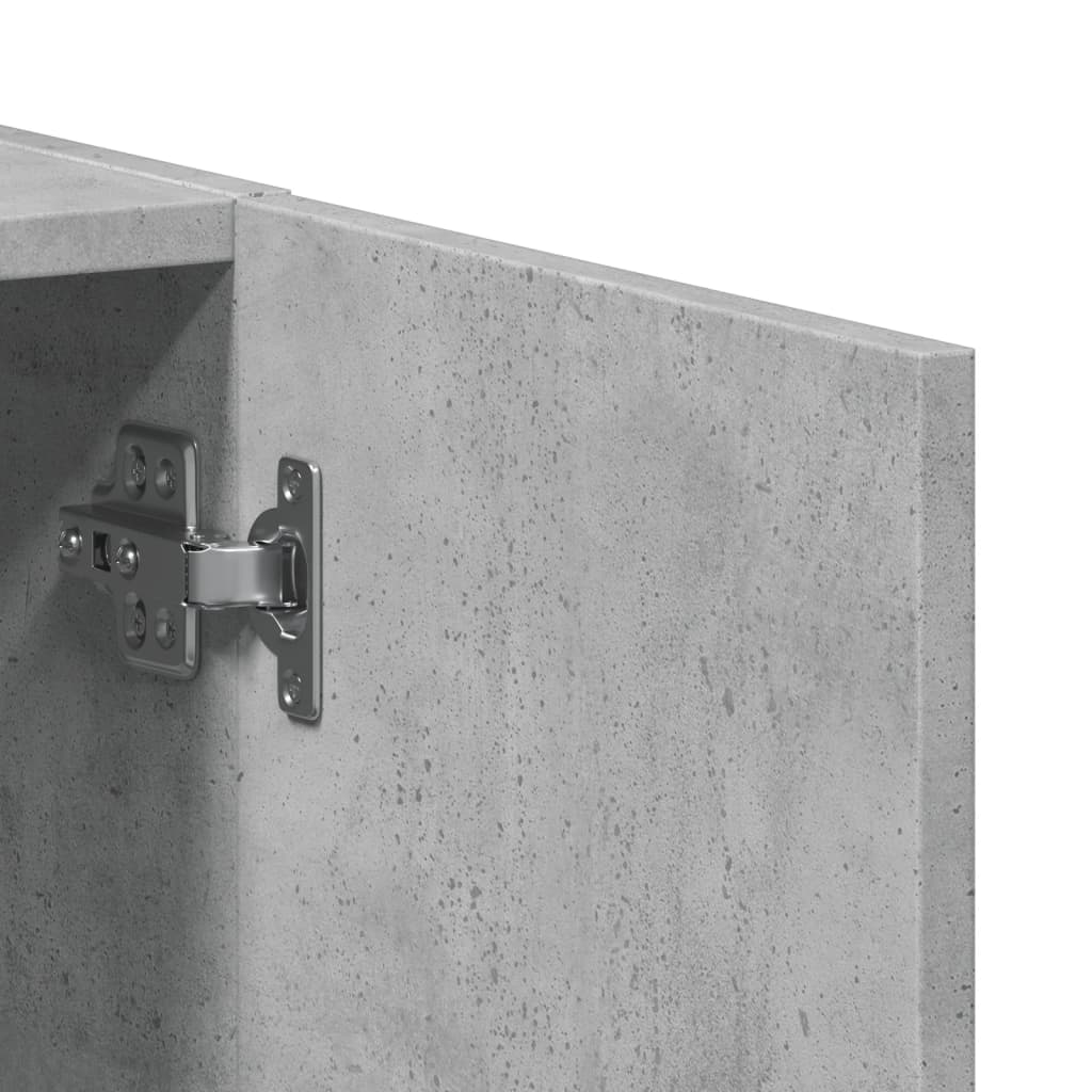 File Cabinet Concrete Grey 60x32x115 cm Engineered Wood