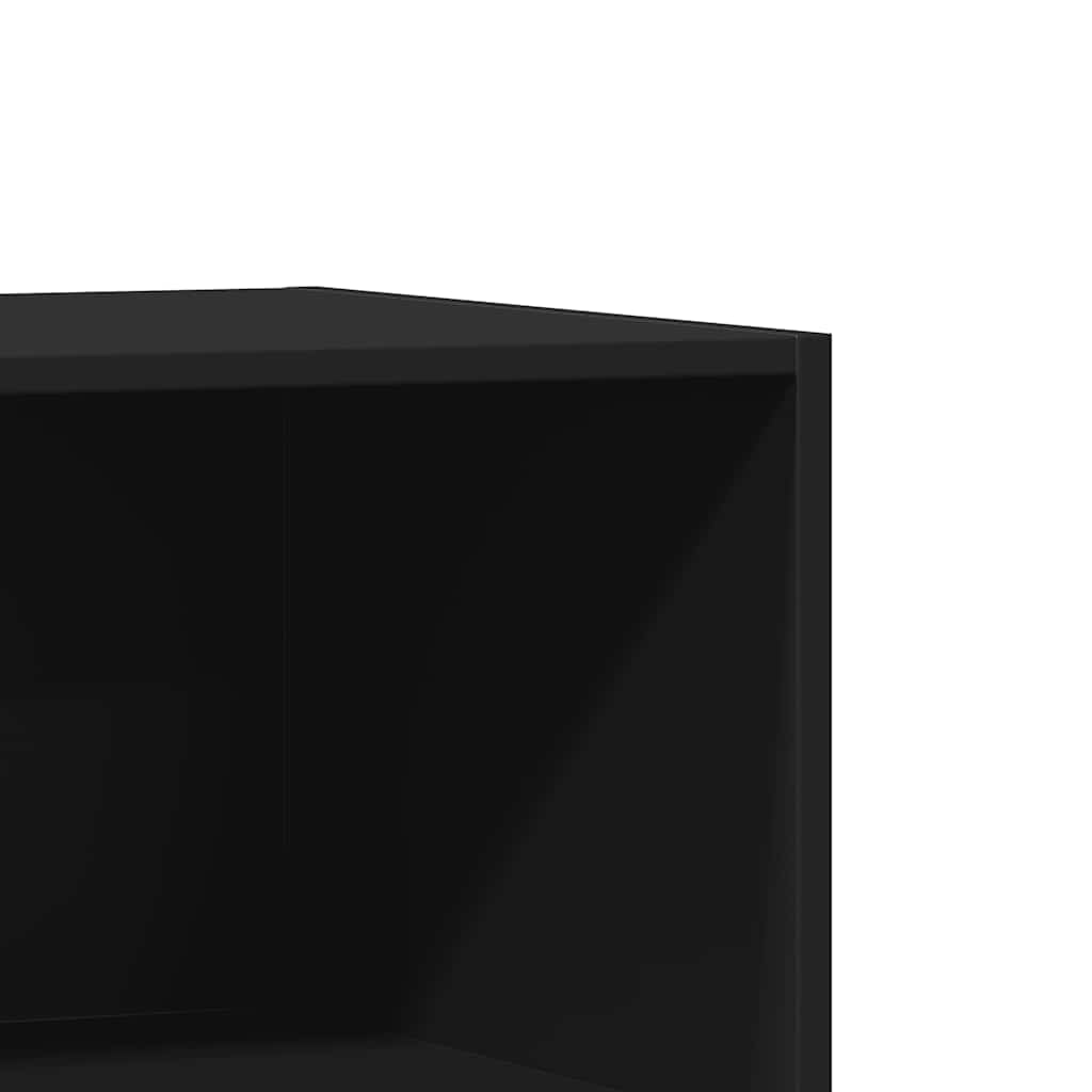 Wardrobe | Black | Engineered wood | Compact | Wardrobe | Rectangular