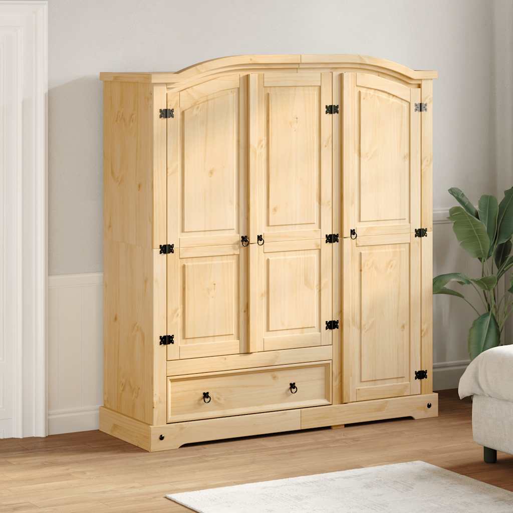 Wardrobe Corona 151.5x52x170 cm Solid Wood Pine