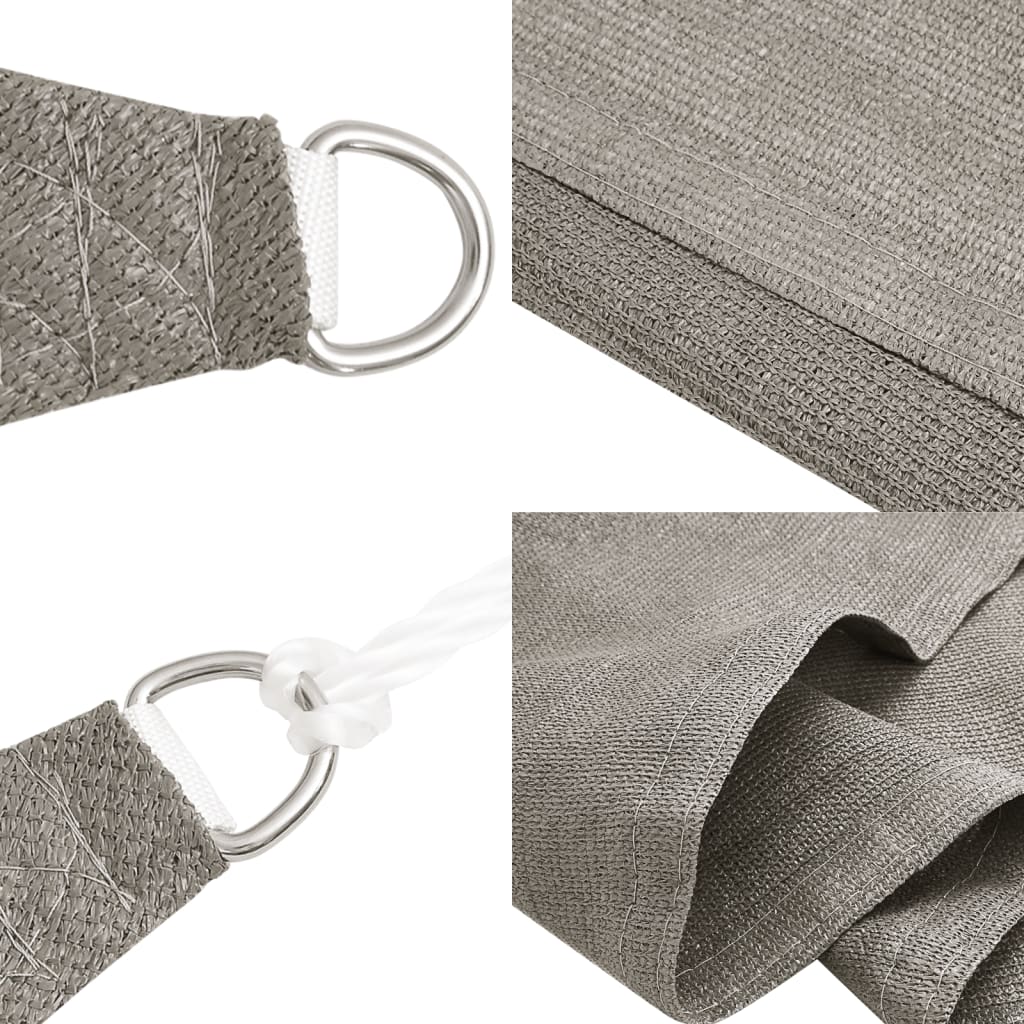 Sunshade Sail 160 g/m² Rectangular Light Grey 5x6 m HDPE
