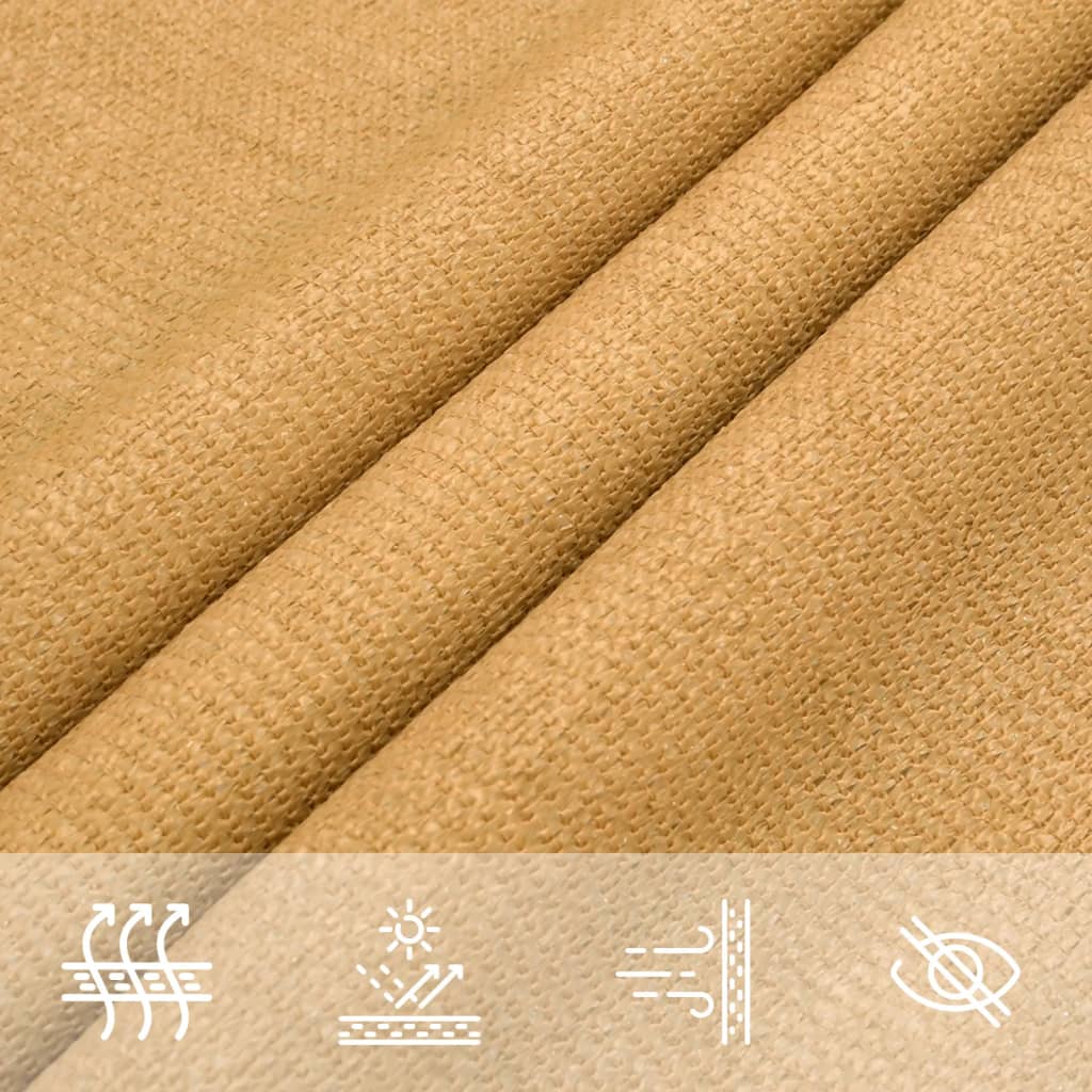 Sunshade Sail 160 g/m² Rectangular Sand 2x2.5 m HDPE