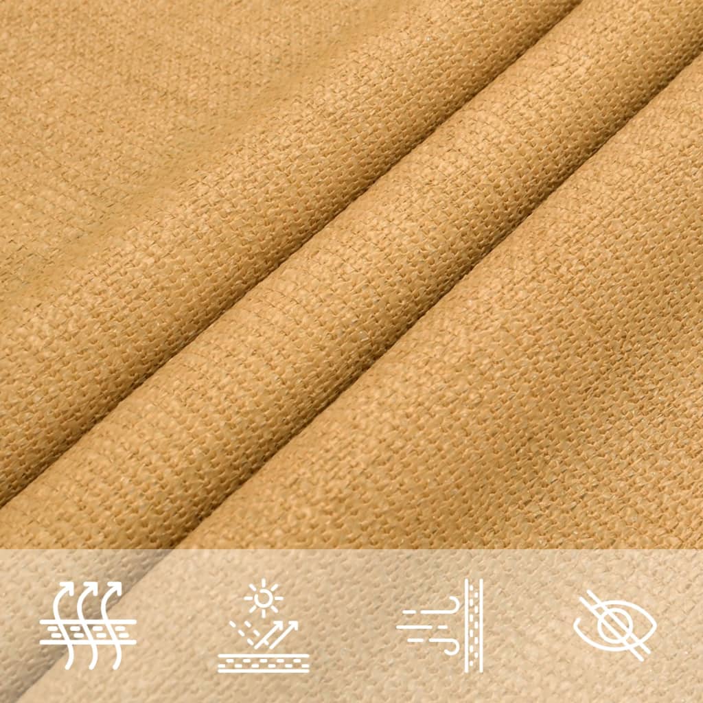 Sunshade Sail 160 g/m² Rectangular Sand 3x4 m HDPE