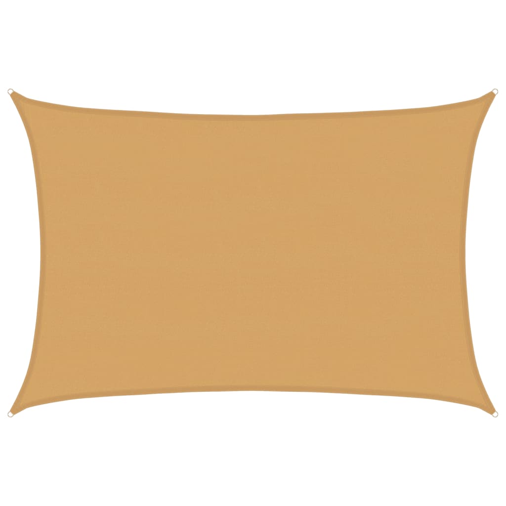 Sunshade Sail 160 g/m² Rectangular Sand 5x7 m HDPE