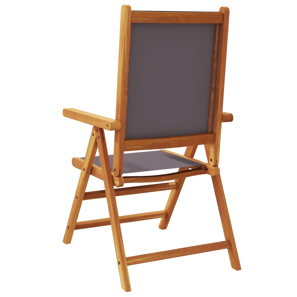 Reclining Folding Chairs 6 pcs Anthracite Fabric and Solid Wood