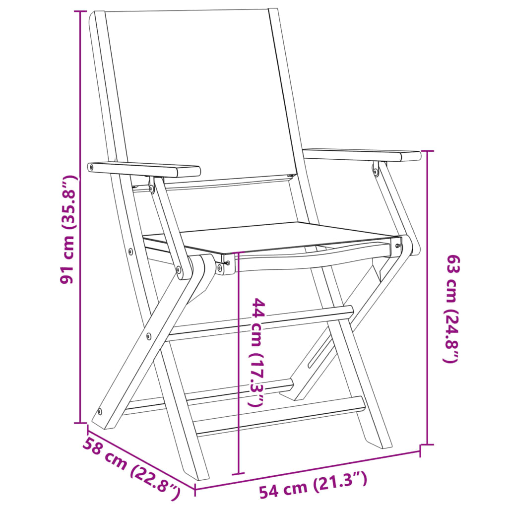 Folding Chairs 6 pcs Taupe Fabric and Solid Wood