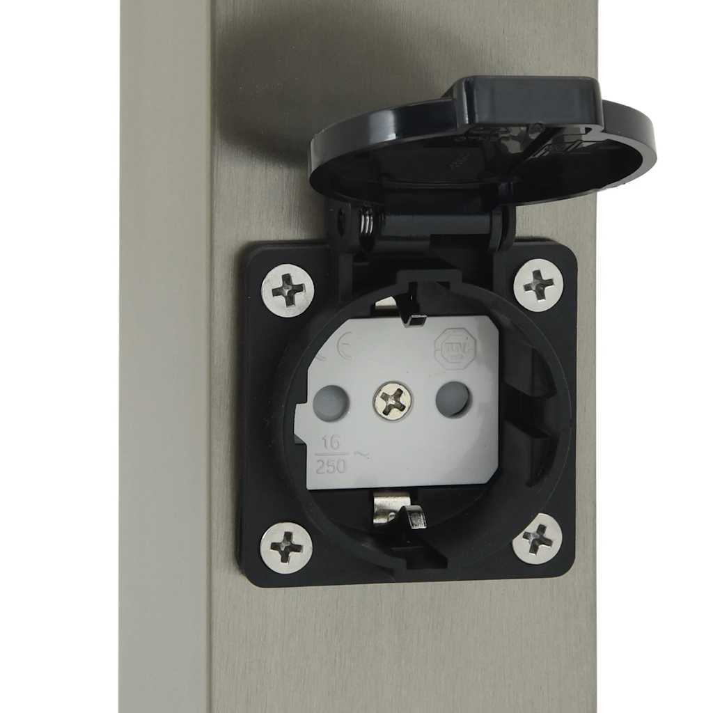 Bollard Light with Sensor&Outlet 80 cm Stainless Steel IP44
