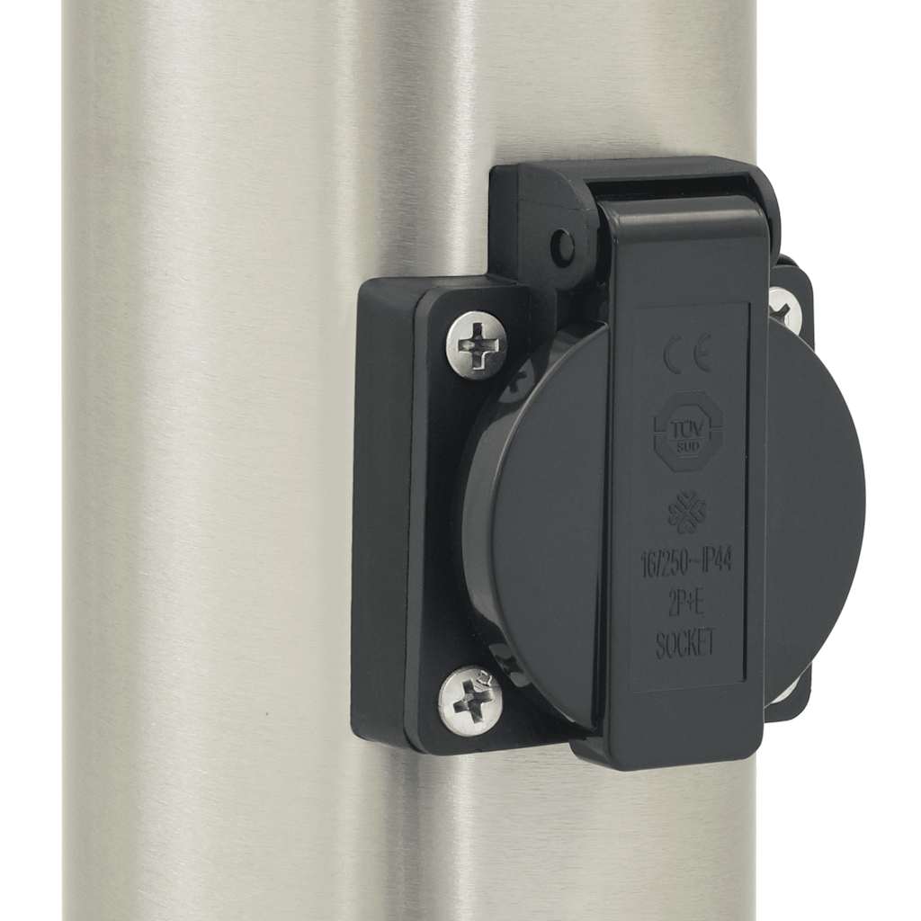 Bollard Light with Sensor&Outlet 120 cm Stainless Steel IP44