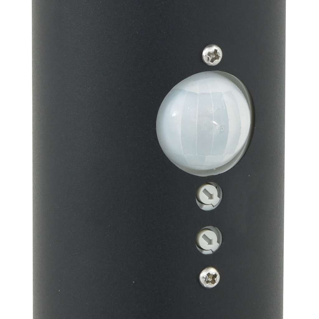 Bollard Lights with Sensor&Outlet 3 pcs 80 cm Black IP44