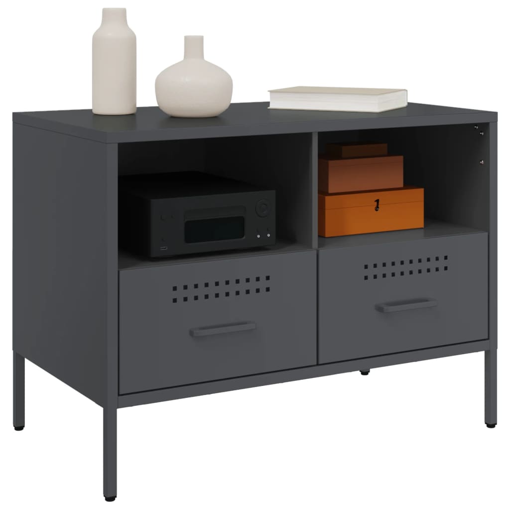 TV Cabinets 2 pcs Anthracite 68x39x50.5 cm Steel