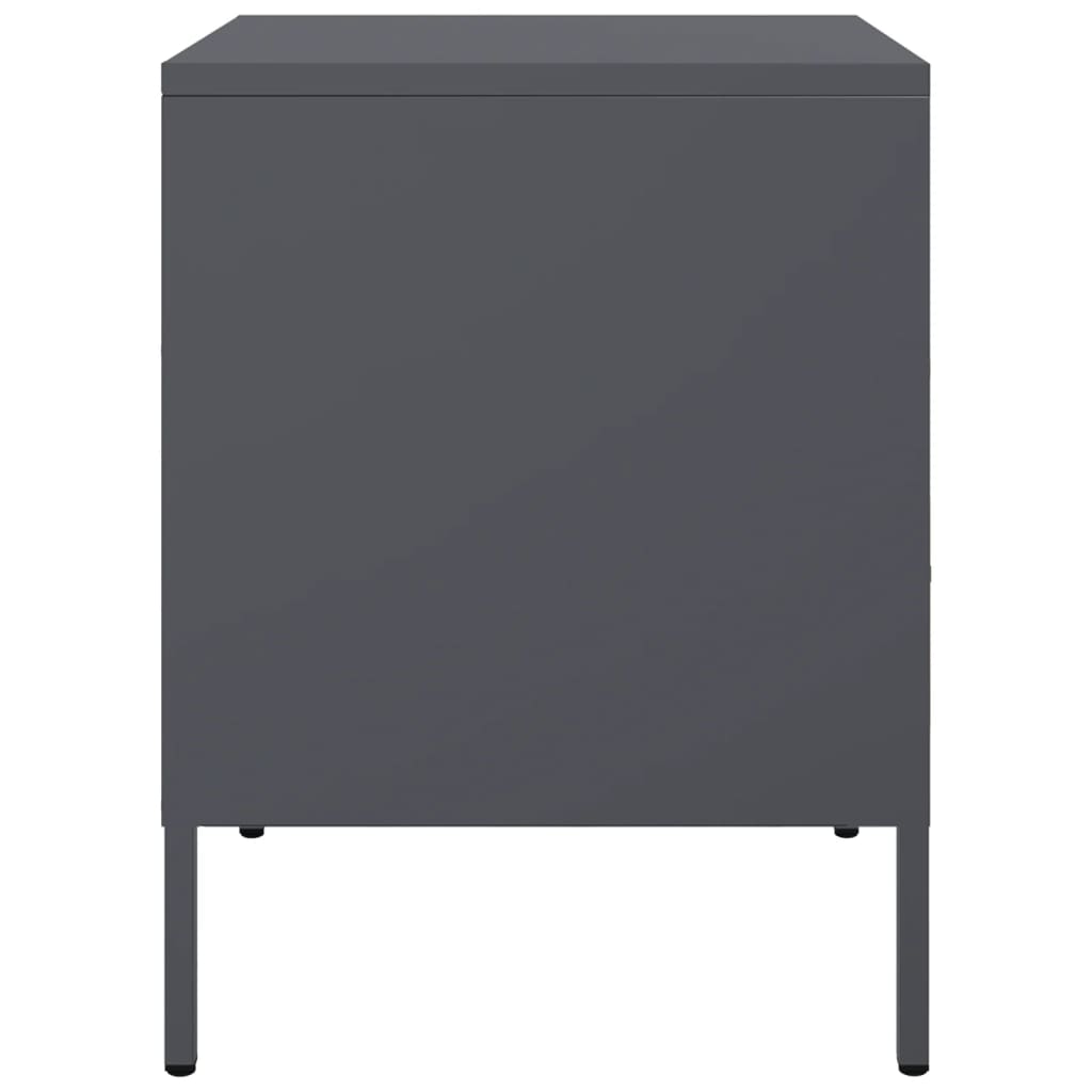 Bedside Cabinet | Set of 2 | Anthracite | Cold-rolled steel