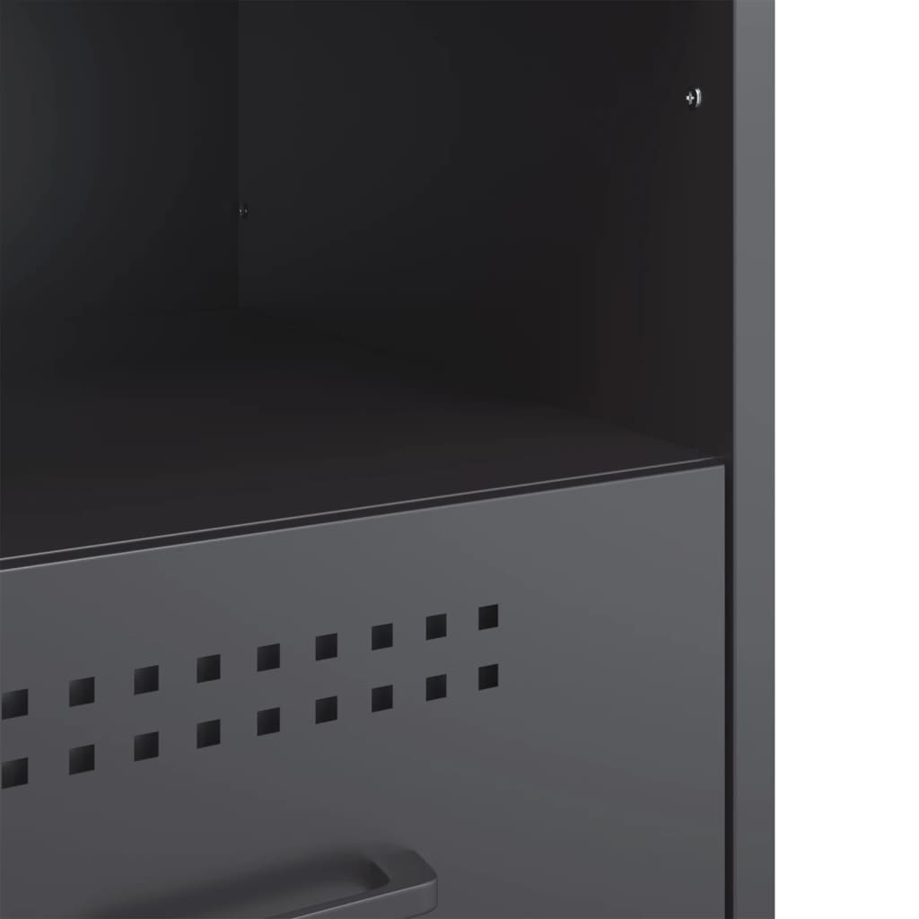 Bedside Cabinet | Set of 2 | Anthracite | Cold-rolled steel