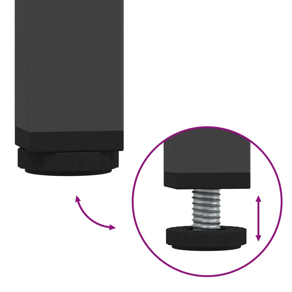Bedside Cabinet | Set of 2 | Black | Cold-rolled steel | Medium